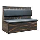 Poplar Wood Booth - Vintage Black Finish